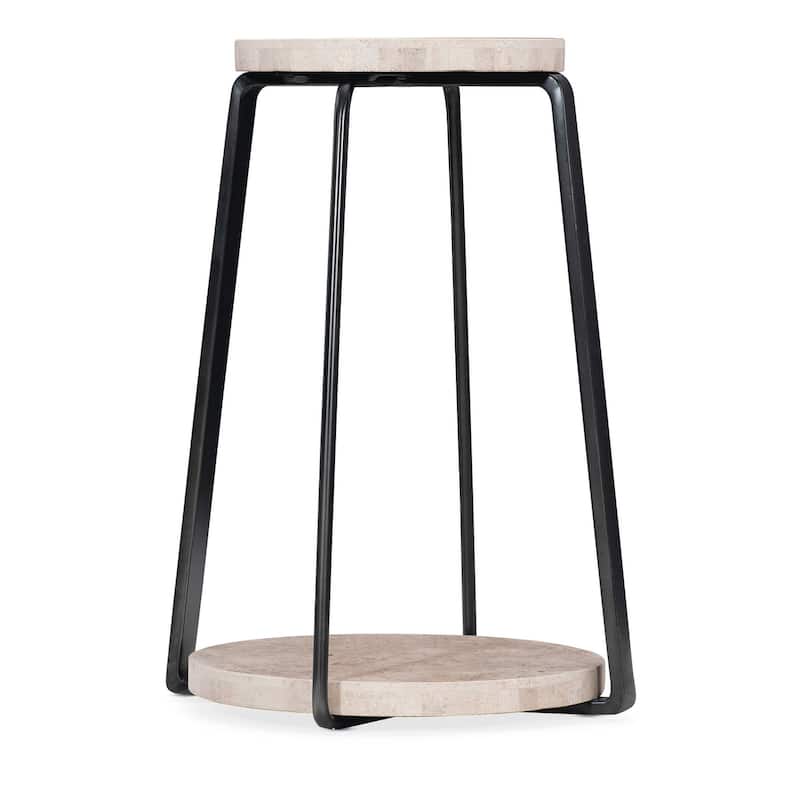 Hooker Furniture 7228-50619 Commerce and Market 16" Diameter - Black / Natural Stone