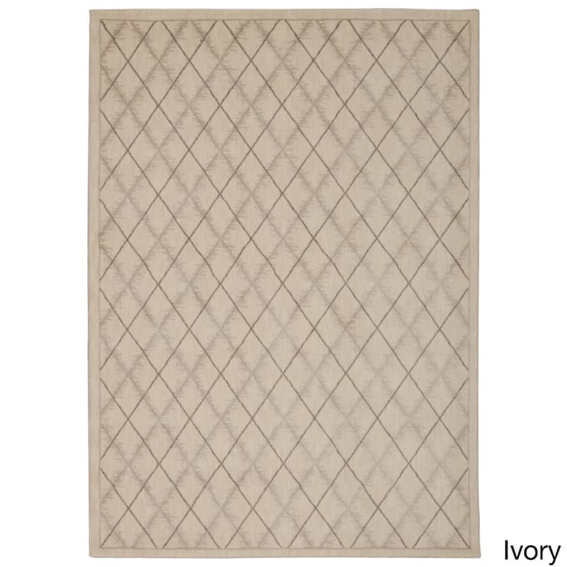 Nourison Tranquility Area Rug - 7'9" x 10'10" - Ivory - Runner/Rectangle
