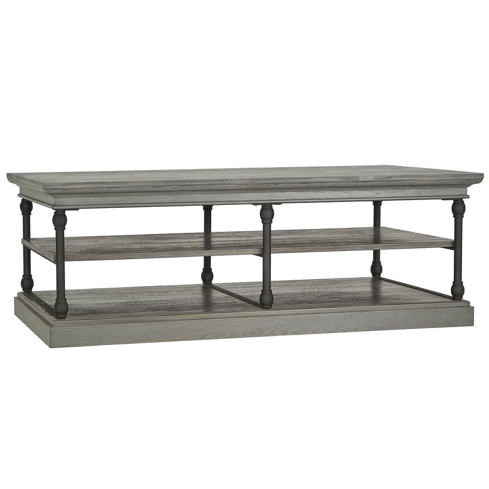 Barnstone Cornice Rectangle Storage Shelf Coffee Table by iNSPIRE Q Artisan