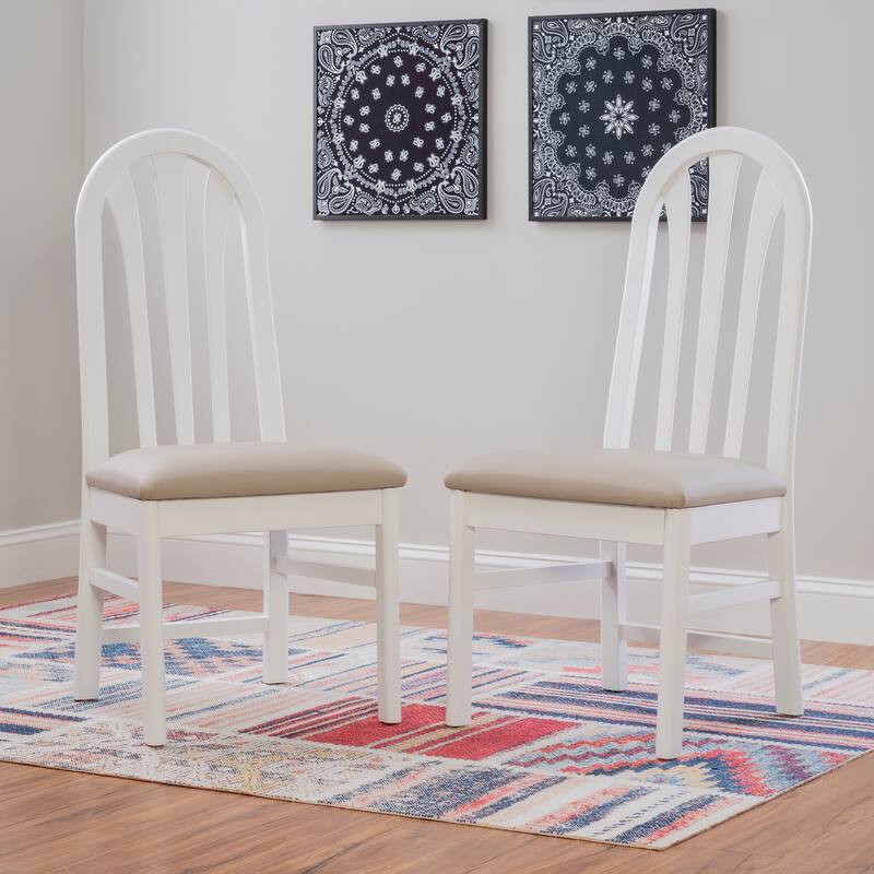 Linon Tawny Beechwood Farmhouse Dining Chair (Set of 2) - White