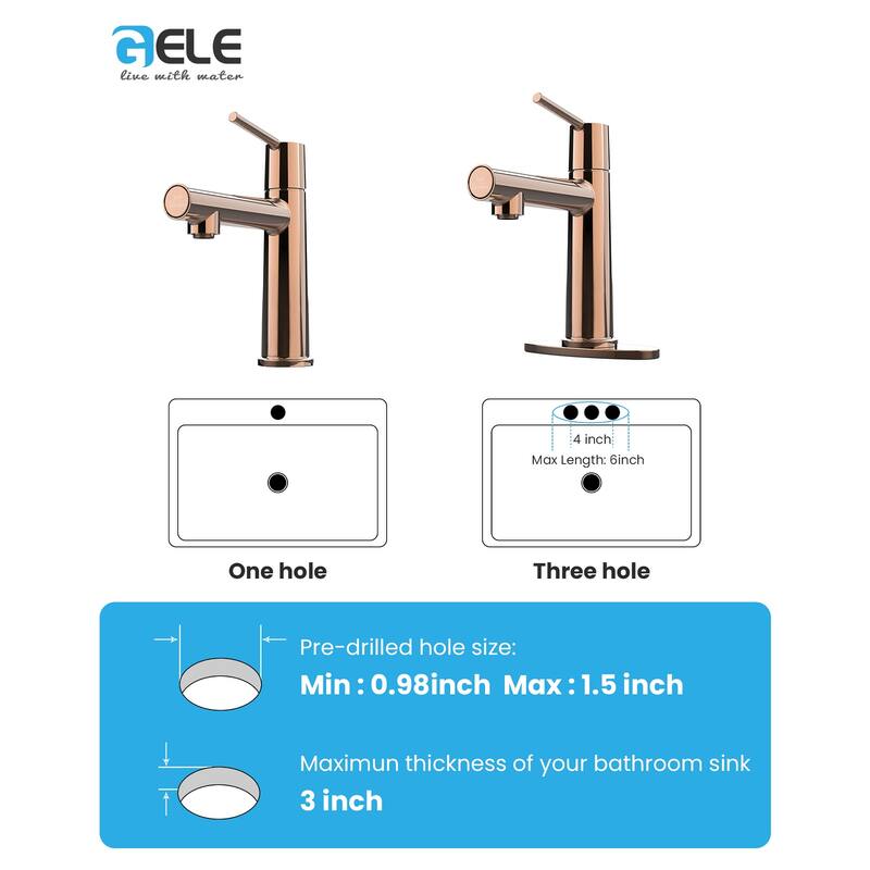 Bathroom Sink Faucet with Single Handle and Dual Water Modes - 7.71" x 4.68" x 9.21"