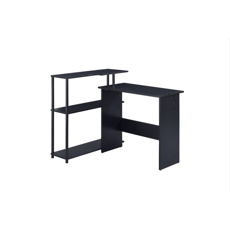 39" Black L Shape Writing Desk