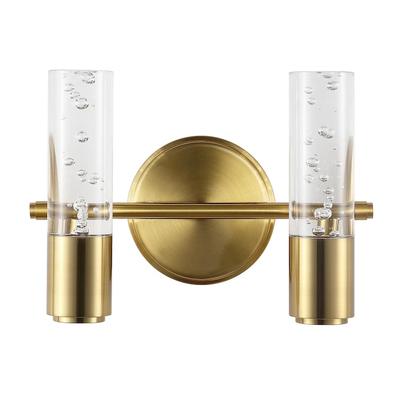 Alain Minimalist Modern Bubble Acrylic/Iron Integrated LED Vanity Light, by JONATHAN Y