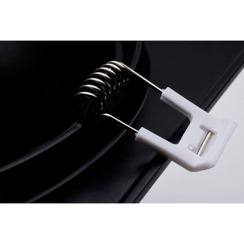 15 Watt CCT Selectable LED Direct Wire Downlight Gimbaled 6 Inch Square Remote Driver Black