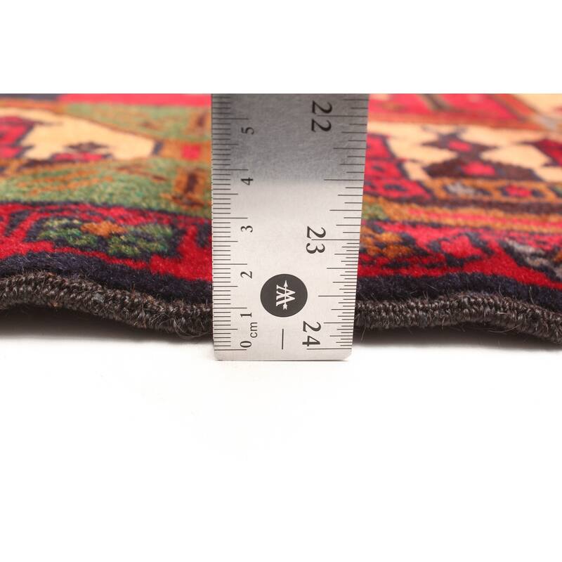 ECARPETGALLERY Hand-knotted Teimani Red Wool Rug - 3'7 x 6'3