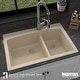 preview thumbnail 30 of 57, Karran Drop-In Quartz 33 in. 1-Hole 60/40 Double Bowl Kitchen Sink Kit