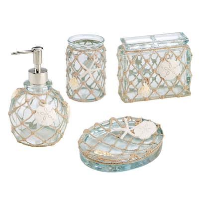 Avanti Seaglass 4 Pc Bath Accessory Set - Multicolor