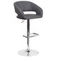 preview thumbnail 85 of 92, Chrome Upholstered Height-adjustable Rounded Mid-back Barstool
