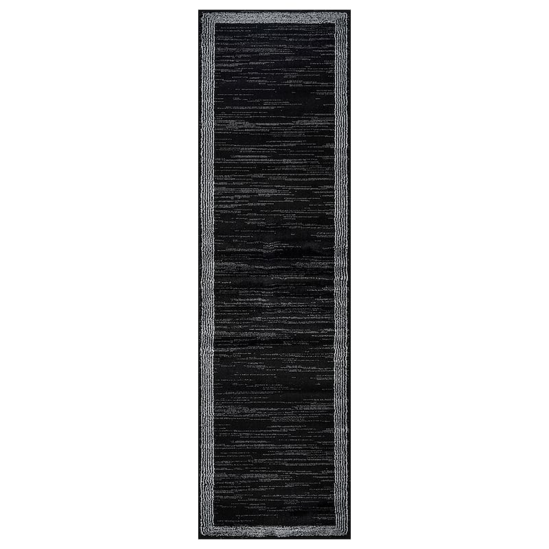 World Rug Gallery Modern Geometric Border Area Rug