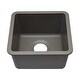 preview thumbnail 1 of 7, 15 Inch Lexicon Platinum Quartz Composite Drop-in Undermount Single Bowl Galaxy Concrete Kitchen Sink LP-1515-C-SO - 15x15