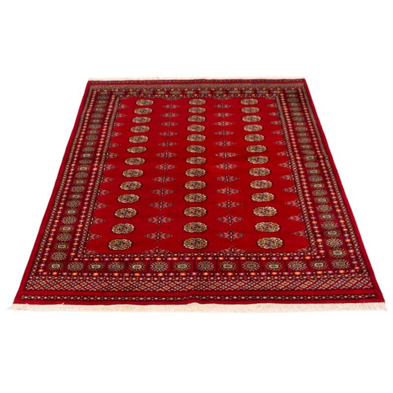 ECARPETGALLERY Hand-knotted Peshawar Bokhara Red Wool Rug - 5'7 x 8'0