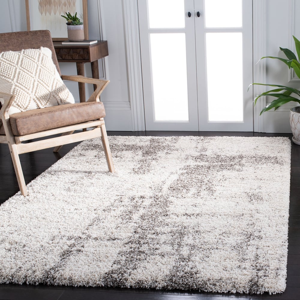 SAFAVIEH Hudson Shag Migdalia Modern Abstract 2-inch Thick Rug