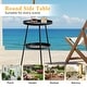 preview thumbnail 11 of 22, 2 Tier Round Patio Small Side Table, Metal Coffee Table for Indoor Outdoor