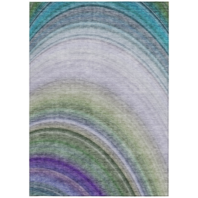 HomeRoots Abstract Transitional Rectangle Outdoor Rug