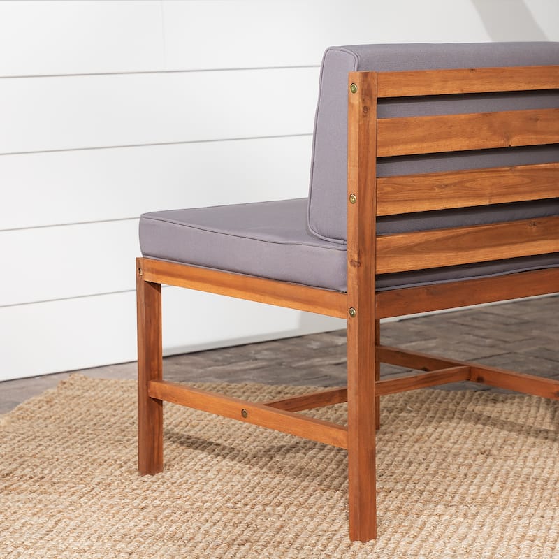 Middlebrook Modular Acacia Frame Armless Chair