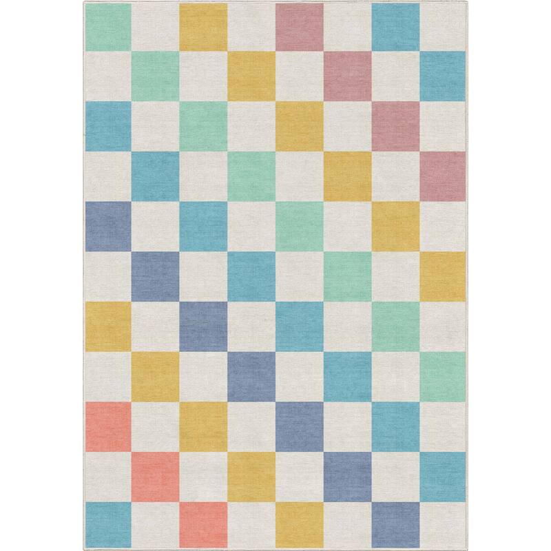 Well Woven Apollo Square Modern Geometric Flat-Weave Area Rug