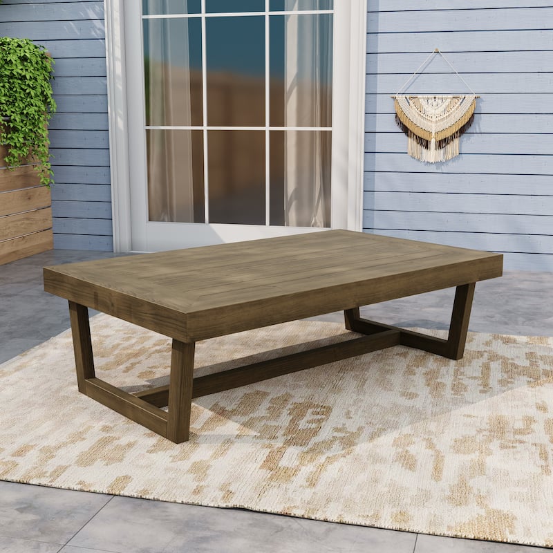 Outdoor Wood Club Chairs Set Loveseat with Cushion
