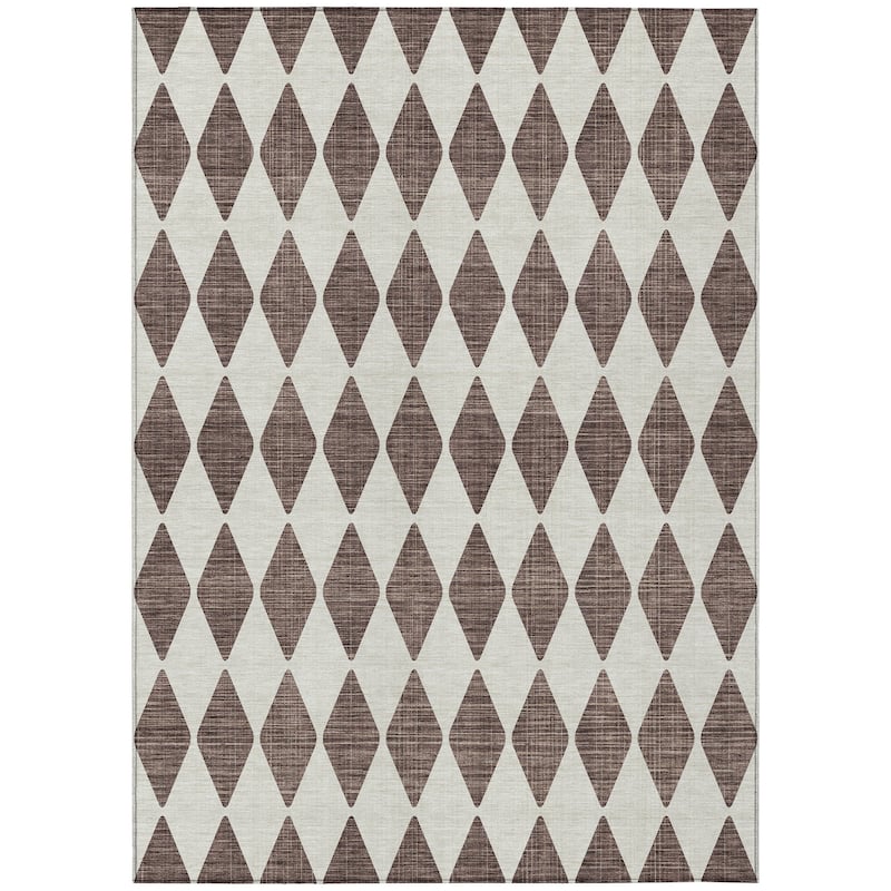 Machine Washable Indoor/ Outdoor Chantille Argyle Rug