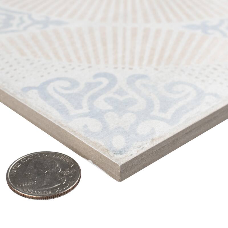 Merola Tile Barcelona Decor Guell 5-3/4" x 5-3/4" Porcelain Floor and Wall Tile