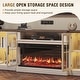 preview thumbnail 4 of 52, 98" Farmhouse TV Stand with 36" Fireplace for TVs up to 100"