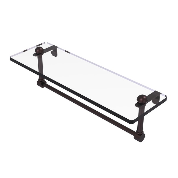 Allied Brass Glass Vanity Shelf with Integrated Towel Bar. Opens flyout.