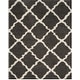 preview thumbnail 65 of 162, SAFAVIEH Dallas Shag Giusy Trellis 1.5-inch Thick Rug 10' x 14' - Dark Grey/Ivory - Rectangle