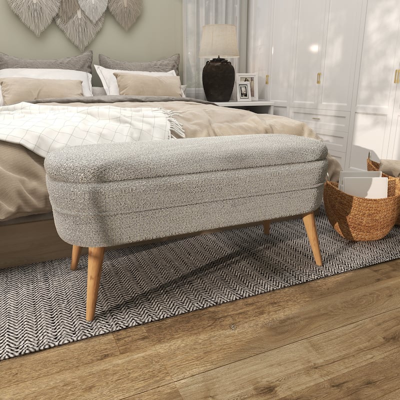 Wood Contemporary Storage Bench - 40 x 16 x 19