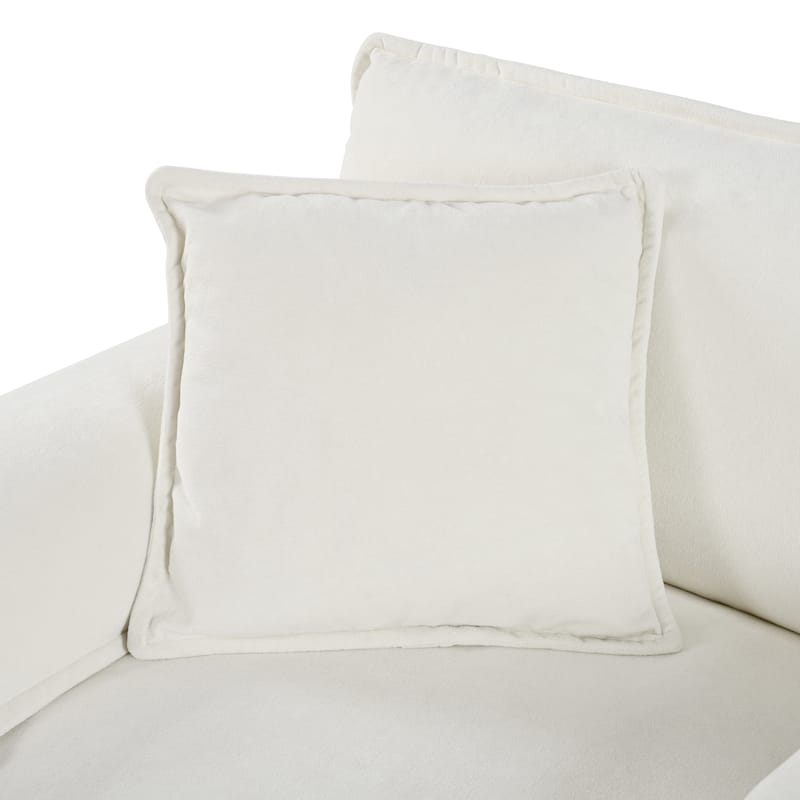 64" Oversized Chenille 2-Seater Sofa with DIY Combo & Storage Pockets