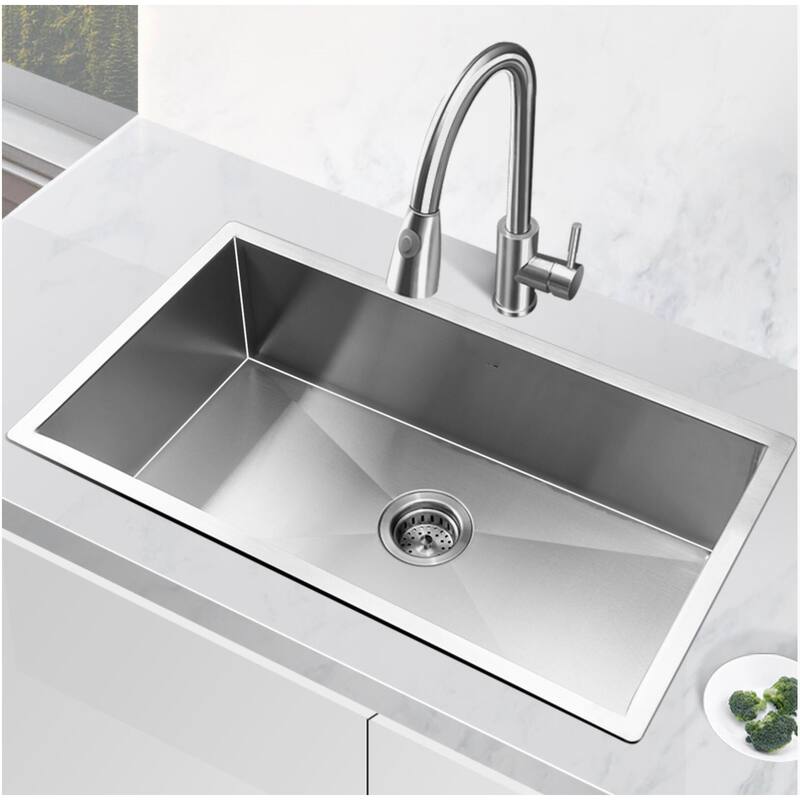 Topcraft Undermount Stainless Steel Single Bowl Kitchen Sink - 32*19