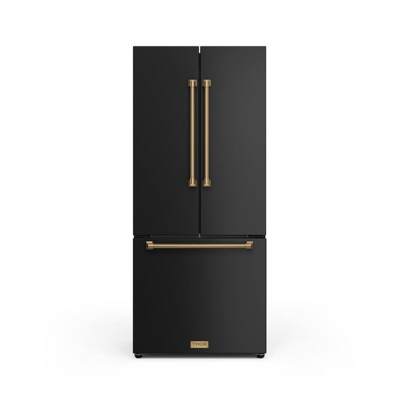 Thor Kitchen RF3017FFD Gordon Ramsay 30" Wide 17.5 Cu. Ft. Energy Star - Matte Black / Bronze Accents