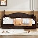preview thumbnail 2 of 25, Wooden Twin Size Daybed with Twin Size Trundle, Extendable Daybed with Two Storage Drawers, Espresso