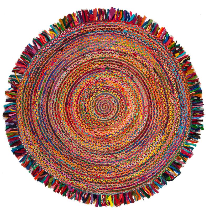 SAFAVIEH Handmade Cape Cod Imbi Coastal Jute Fringe Rug