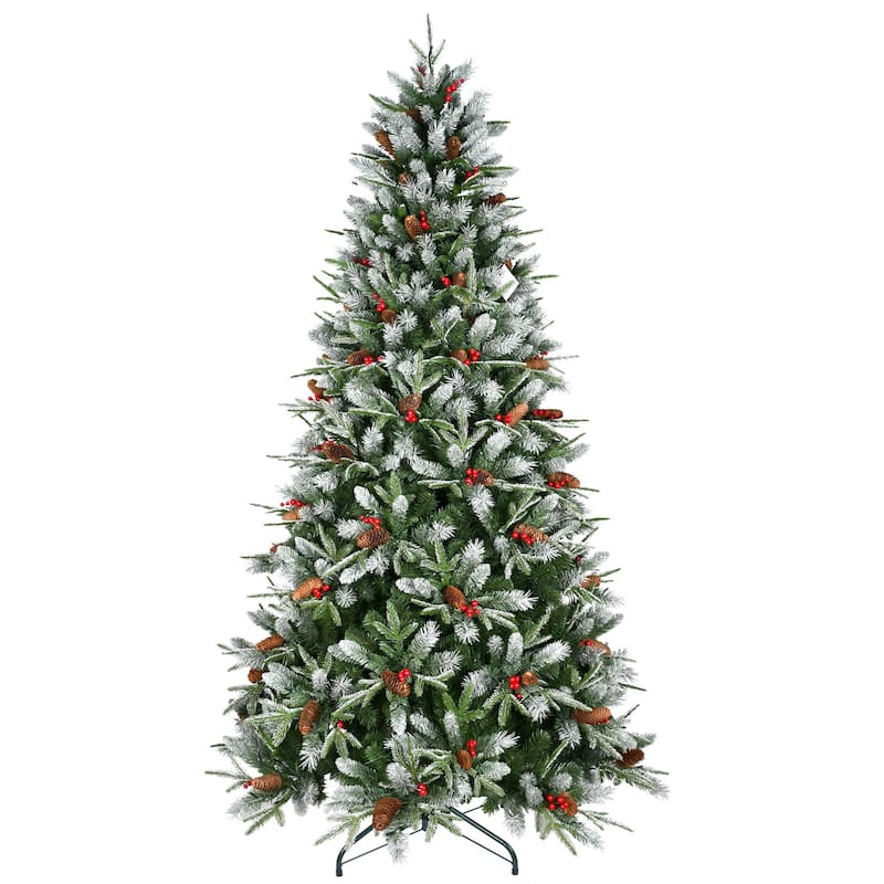 HomeRoots 4' Full Fir Christmas Tree With Decorations - Green - 31.00 in. x 48.00 in. x 31.00 in.