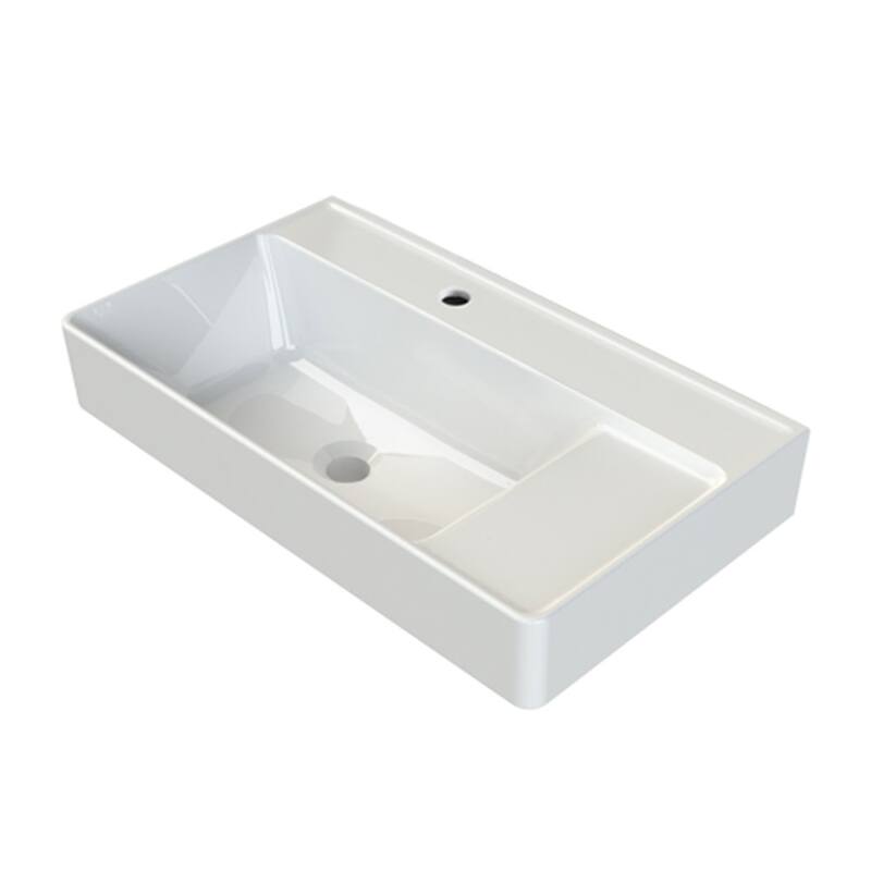 Nameeks CeraStyle 046300-U-One Hole Sharp 25-5/8" Rectangular Ceramic - White