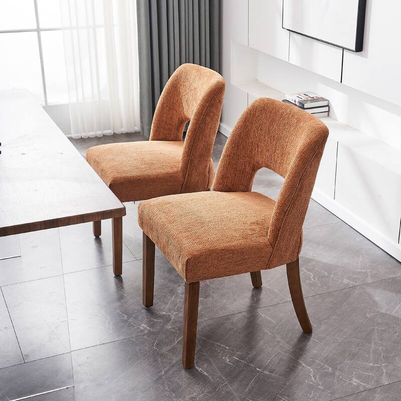 Dining Chairs Set of 2/4/6,Fabric Upholstered Kitchen Chairs with Wood Legs
