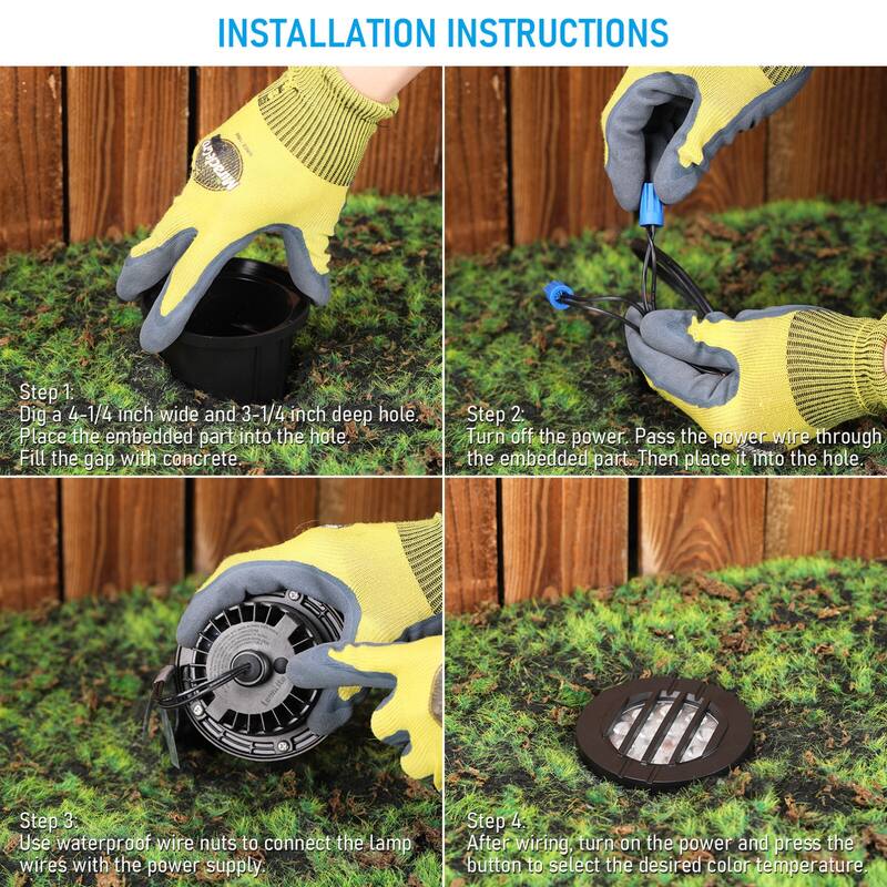 Landscape 5W Grill Top Well Light Low Voltage 5CCT Selectable - 6pack