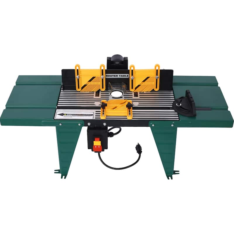 Electric Benchtop Router Table Wood Working Tool, green