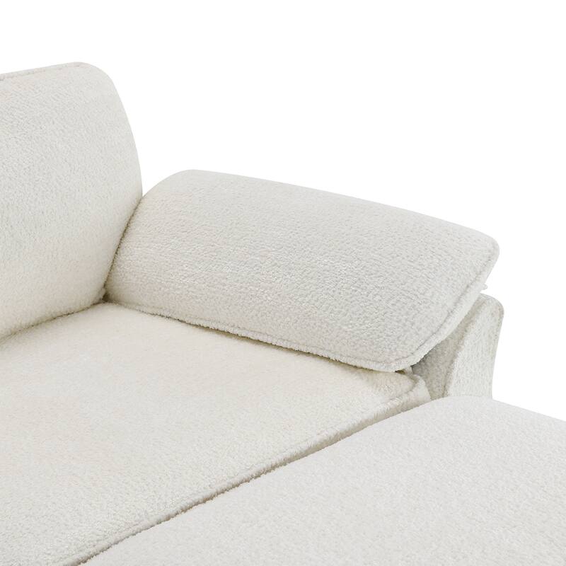 81" Convertible 4-Seat Modular Sofa with Ottoman