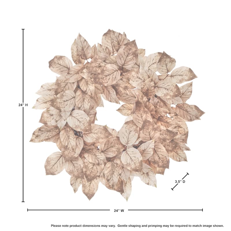 24" Autumn Salal Leaf Wreath