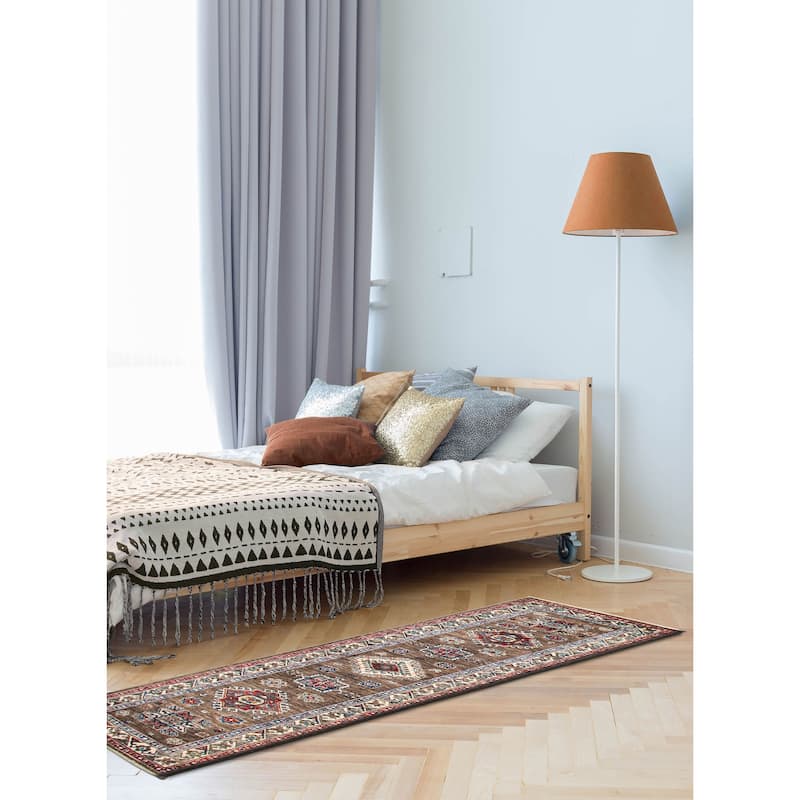 ECARPETGALLERY Hand-knotted Aryana Taupe Wool Rug - 2'6 x 7'10