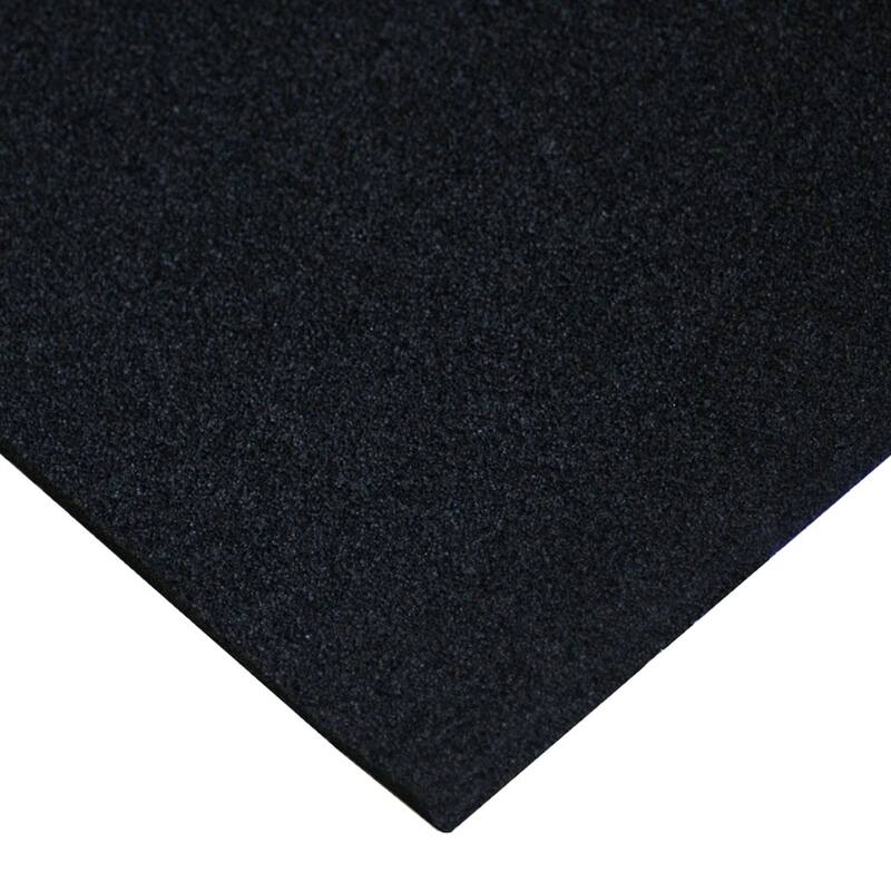 Rubber-Cal Open Cell Rubber - EPDM - 1/8" Thick x 39" Width x 78" Length - Black - 39x78