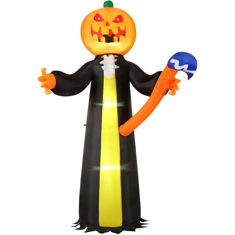 Haunted Hill Farm 10-ft. Prelit Inflatable Pumpkin Reaper