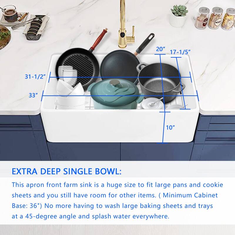 Workstation Farmhouse Kitchen Sink With Accessories