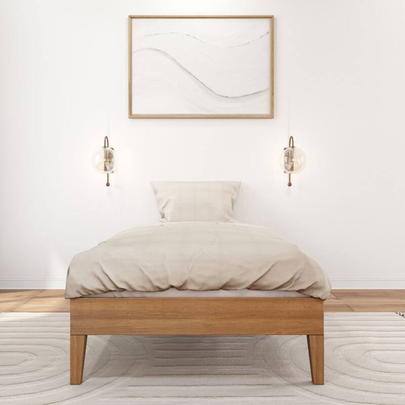 Plank and Beam Twin-Size Platform Bed