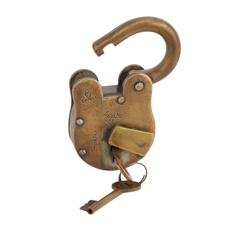 Brass Metal Eclectic Lock And Key