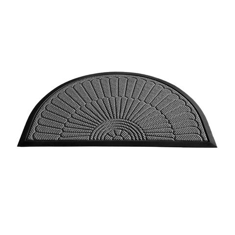 Large Shell Coir Doormat, Grey - 24" x 35"