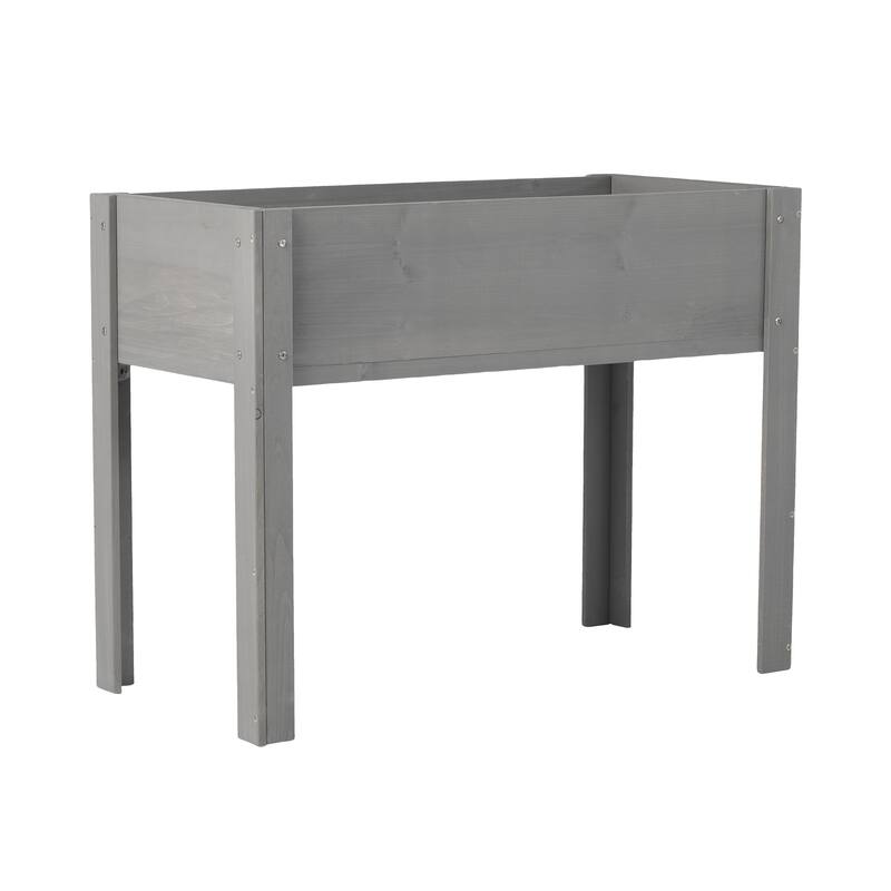 Natural Elevated Planter Box for Outdoor Use with Eco-Friendly Finish