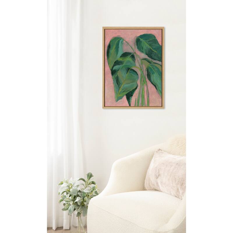 Kate and Laurel Sylvie Alocasia Framed Canvas by Nikita Jariwala