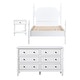 preview thumbnail 21 of 21, Walker Edison Twin Bed with Dresser and 1-Drawer Nightstand Bedroom Set