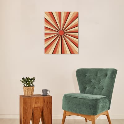 Wynwood Studio Canvas Abstract Straight Rays of Light Orange Modern & Contemporary Wall Art Canvas Print